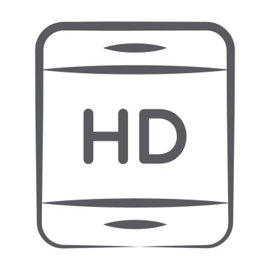 Mobil hd ekran simgesi, yüksek çözünürlüklü ekran 