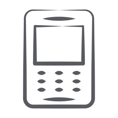 Klasik cep telefonunun elle çizilmiş tasarımı 