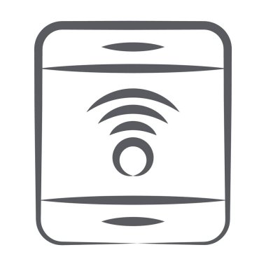 Akıllı telefon içerisindeki sinyaller mobil wifi simgesi kavramını gösteriyor