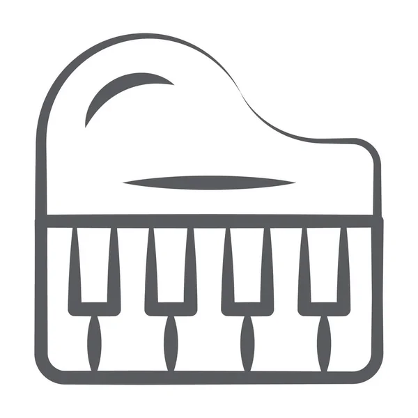 Keyboard Synthesizer Instrument Symbol Des Clavichords — Stockvektor