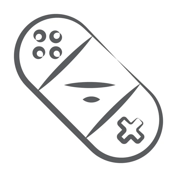 Una Almohadilla Juego Estilo Vectorial Doodle Joypad Icono Editable — Archivo Imágenes Vectoriales