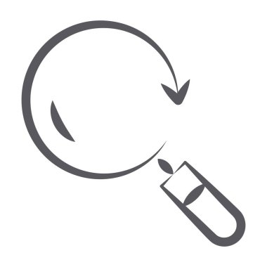 Büyüteç, arama aracı vektörü, düzenlenebilir simge.