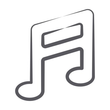 Müzik notası karalama çizgisi tasarımı 