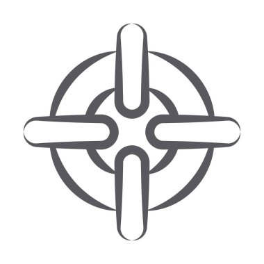 Odak vektör tasarımı Mobil 'in Crosshair, doodle line simgesi