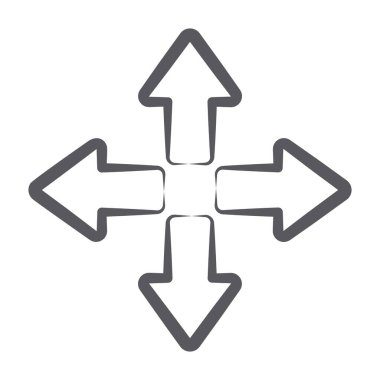 Kavşak okları, karalama çizgisi simgesi tasarımı 