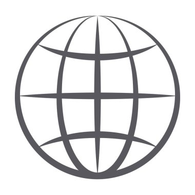 Küresel vektör karalama simgesi tasarımı 