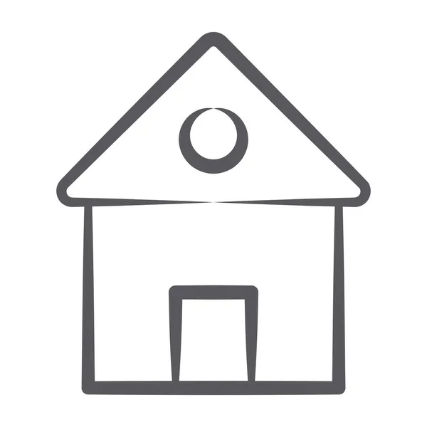 网页向量Doodle图标上的Homepage House — 图库矢量图片