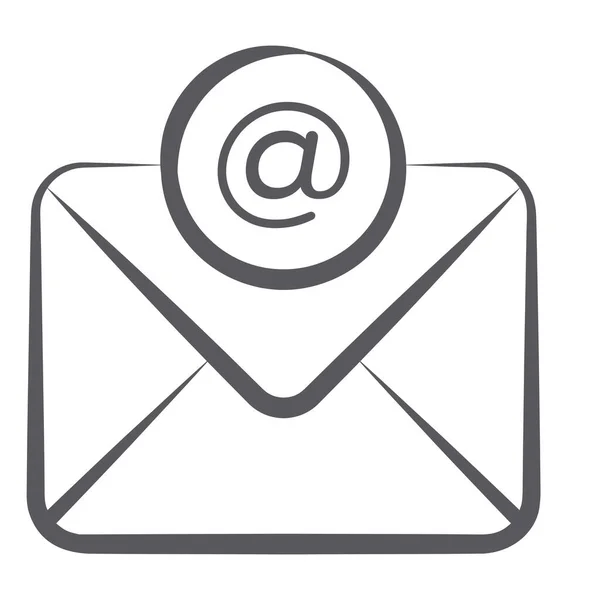 Ηλεκτρονική Αλληλογραφία Εικονίδιο Γραμμής Σκίτσο Του Ηλεκτρονικού Ταχυδρομείου — Διανυσματικό Αρχείο
