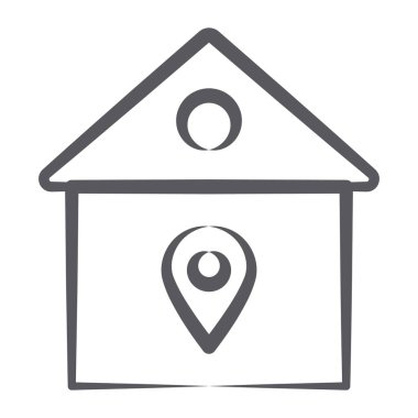 Ev konumu simge biçimi, evin içinde konum göstergesi 