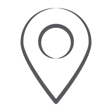 Konum işaretçisinin moda simgesi, harita broşu