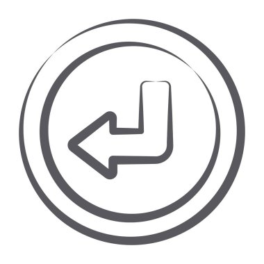 Dönüş konsepti, yön oku vektör biçimi