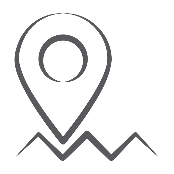 Mapa Ícone Localização Marcador Mapa Estilo Editável —  Vetores de Stock