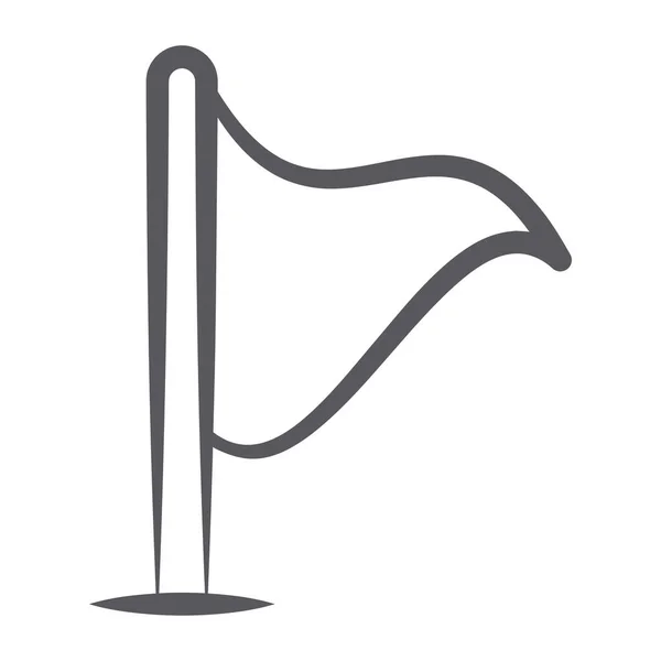 Symbol Der Zielflagge Linearer Vektor — Stockvektor