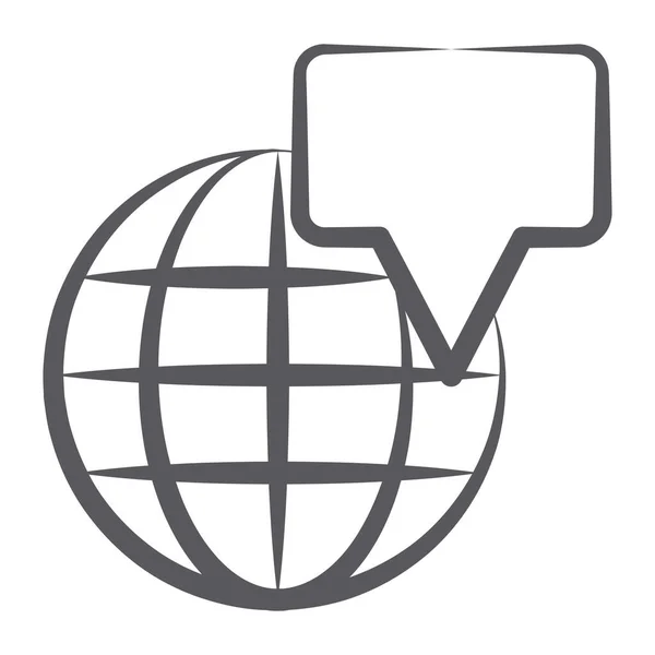 Глобус Мовною Бульбашкою Глобальне Спілкування — стоковий вектор