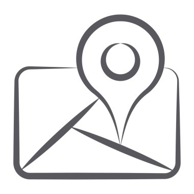 Bir konum haritası vektörü, düzenlenebilir biçimdeki GPS 