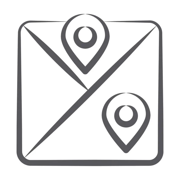 Οδικός Χάρτης Εικονίδιο Pin Δείκτες Στυλ Διάνυσμα — Διανυσματικό Αρχείο