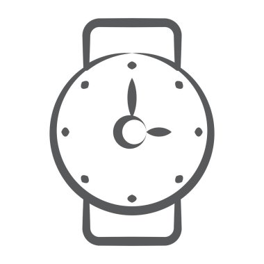 Satır dizaynında kol saati simgesi, taşınabilir saat 