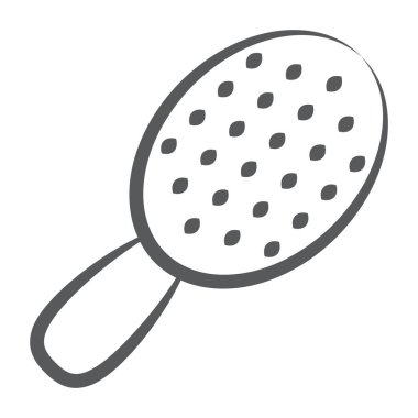 Saç fırçası simgesinin düzenlenebilir satır vektör tasarımı