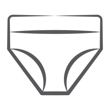 Çizgi biçimli bir iç çamaşırı simgesi, külot vektörü 