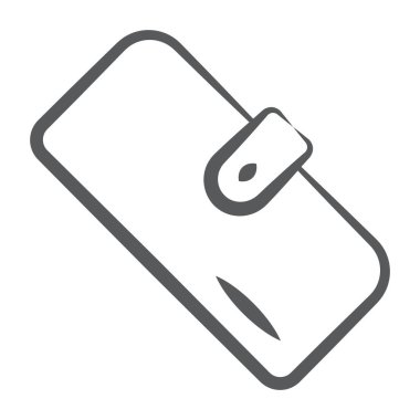 Doğrusal biçimdeki kese, debriyaj çantası simgesinin simge tasarımı 