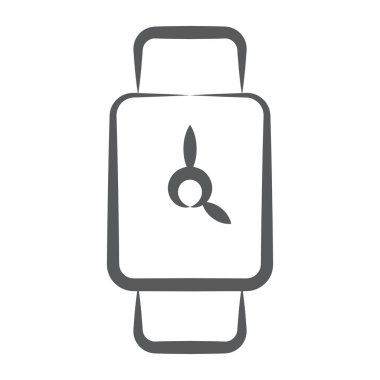 Satır dizaynında kol saati simgesi, taşınabilir saat 