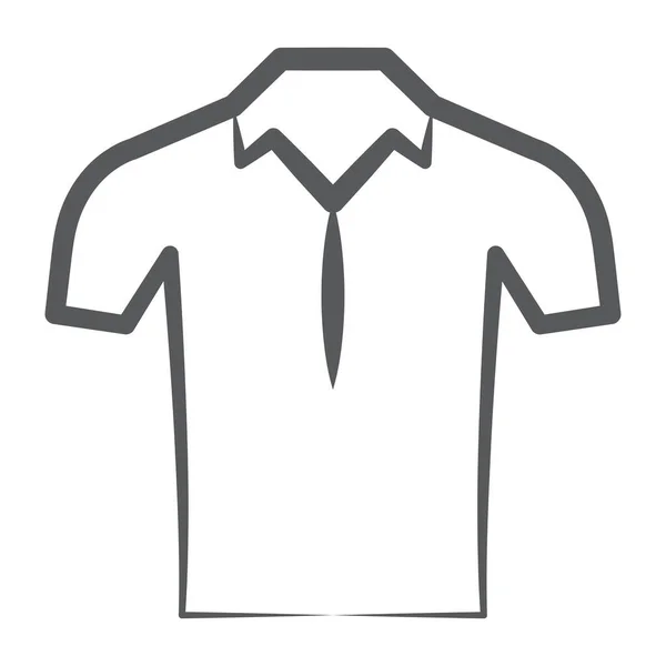 Half Sleeve Polo Shirt Icon Line Vector — Stock Vector