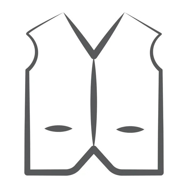 Верхній Одяг Рукавів Значок Жилета — стоковий вектор