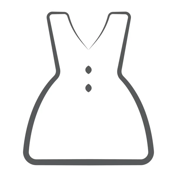 Hermoso Desgaste Los Niños Chica Vestido Llamarada Vestido Icono Vestido — Vector de stock