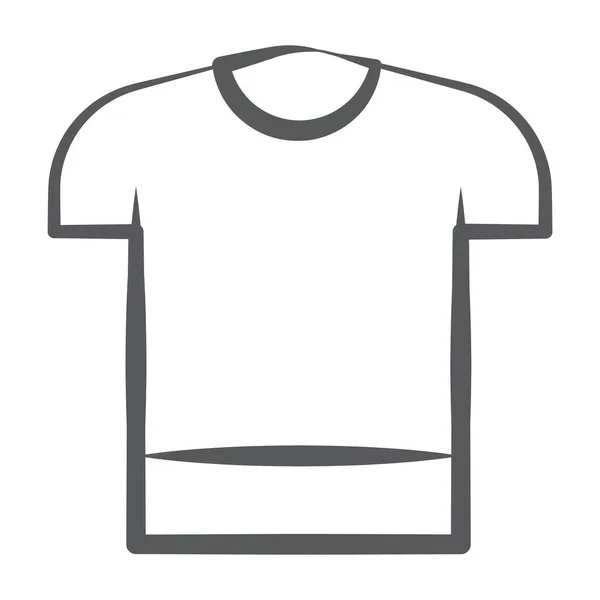 Een Half Mouw Shirt Icoon Lijn Vector — Stockvector