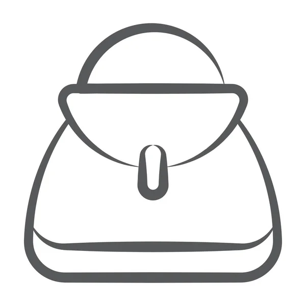 女性のバッグ ラインベクトルのハンドバッグアイコン — ストックベクタ
