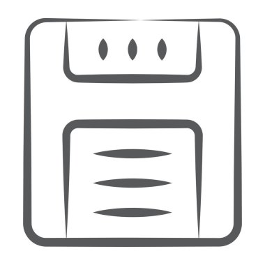 Doğrusal vektör biçiminde disket simgesi 