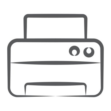 Yazıcı satırı vektör tasarımı, düzenlenebilir biçimdeki yazıcı 