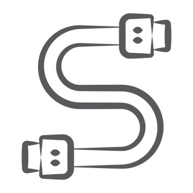 Veri kablosu vektörü, kablonun doğrusal simgesi 