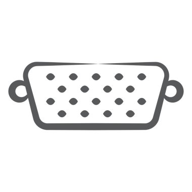 Modern doğrusal biçimde Vga port simgesi 