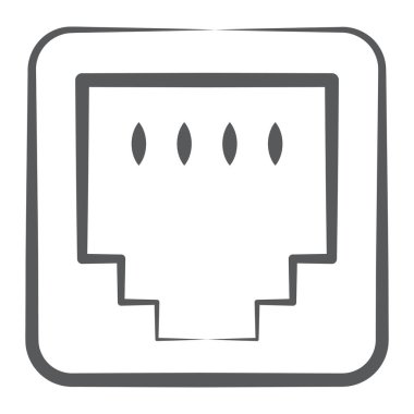 Bilgisayar port vektör biçimi, ethernet portu 