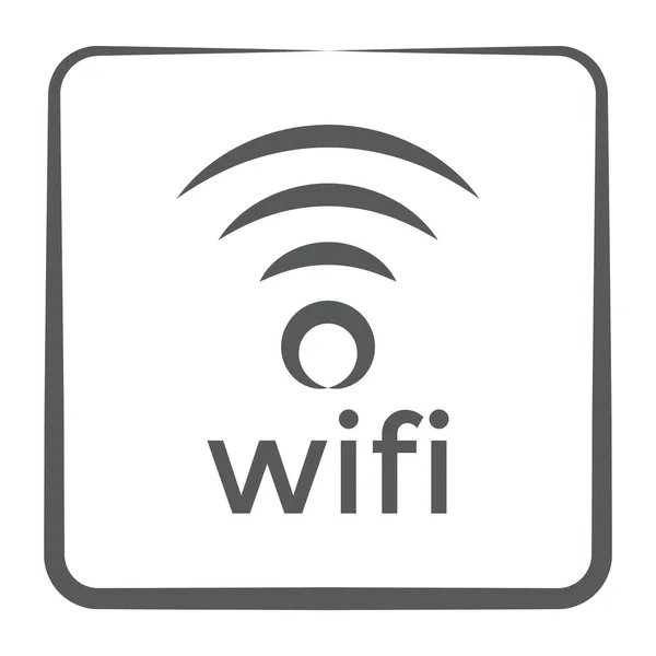 Wifi信号矢量 网络信号的流行图标 — 图库矢量图片