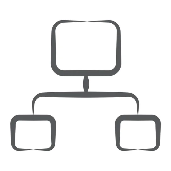 Иконка Стиля Компьютерной Сети Линейный Вектор Сетевой Инфраструктуры — стоковый вектор