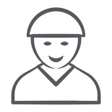 Şapkalı adam, Müslüman adam çizgi simgesinde tasvir ediliyor