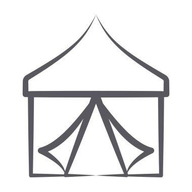 Kamp çizgisi simgesi, Arapça biçiminde geçici konaklama