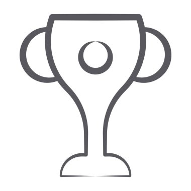 Bir başarı ödülü çizgisi simgesi tasarımı