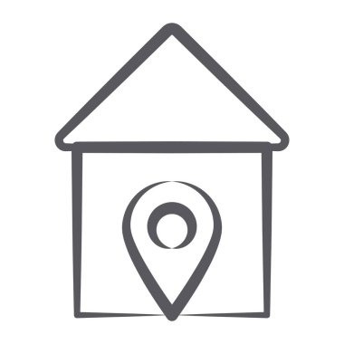 Evin üzerinde gezinme şifresi, ev konumu simgesi