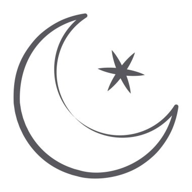 Ay 'ın içindeki yıldız, Hilal ve yıldız çizgisi ikonunun İslami sembolü