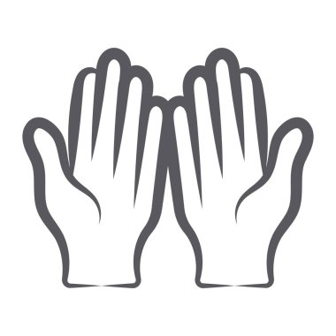 Dua eden eller simgesi, satır vektör tasarımı