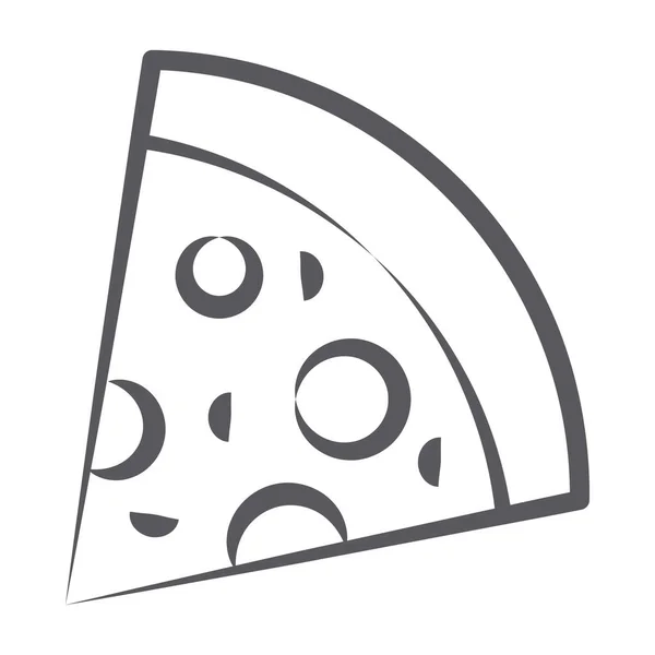Італійський Кухонний Вектор Піца Лінійному Векторі — стоковий вектор