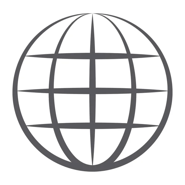 Basic Editable Vector Design Globe Icon — Stock Vector