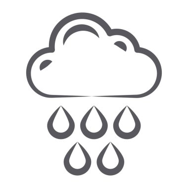 Damlalı bulut, fırça darbesi tarzında simge yağıyor 