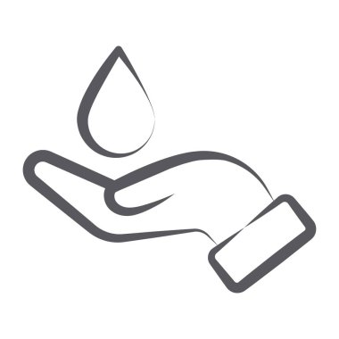 Su tasarrufu kavramı, el ele tutuşan yağmur damlası