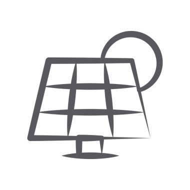 Güneş paneli ile betimlenmiş güneş levhası 