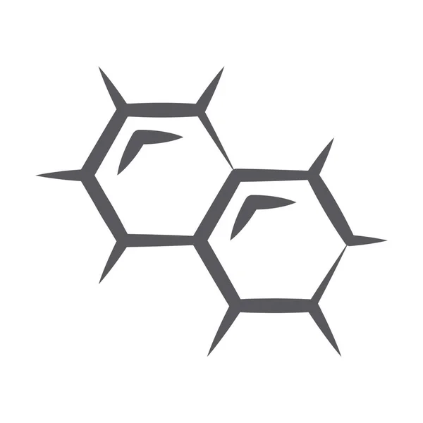 Icono Unión Química Estilo Trazo Cepillo Estructura Química — Archivo Imágenes Vectoriales