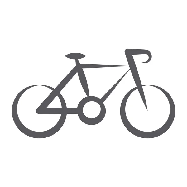 Linear Bicycle Icon Design Pedal Bike Vector Design — Stock Vector